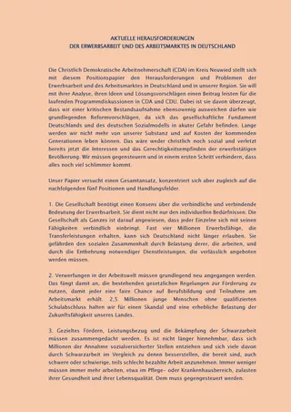 Current challenges of employment and the labour market in Germany — Front page