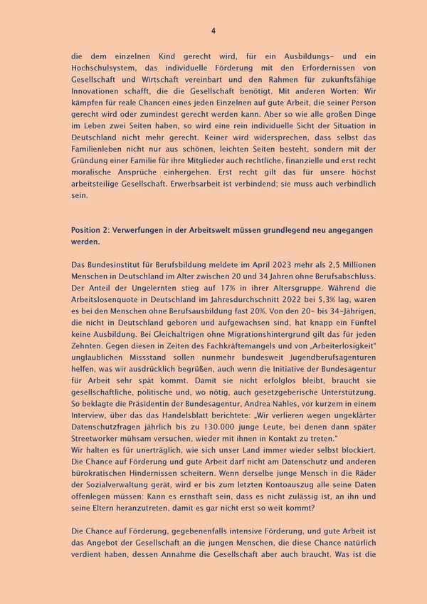 Current challenges of employment and the labour market in Germany — pages 4
