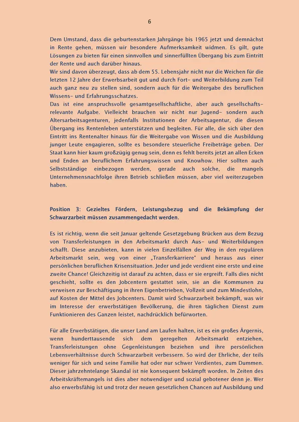Current challenges of employment and the labour market in Germany — pages 6